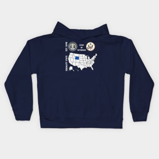 State of Wyoming Kids Hoodie